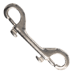 3 1/2" DOUBLE END NICKEL SNAP HOOK