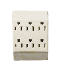 3" X 5" 6 OUTLET ELECTRICAL BOX