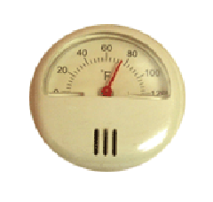2 1/2" WIDE FARENHEIGHT THERMOMETER