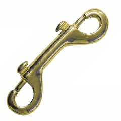 3 1/2" DOUBLE END BRASS SNAP HOOK