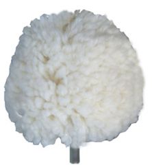 5" WOOL POLISH BALL - 1/4" ROUND SHANK