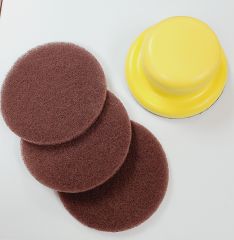 4pc 3M Scotch Brite 5" Scuff Pad w/ holder