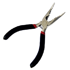 6" BENT NOSE FISHING PLIER W/WIRE CUTTER