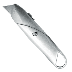 6" SILVER STEEL RETRACTABLE UTILITY KNIFE
