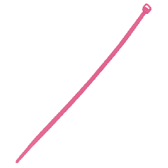 1000 PIECE 11" PINK NYLON CABLE TIE PACK