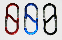 1.5" X 3.75" Dual Double Gate Carabiner Snap