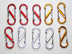 1.5'' Double Gated Carabiner S-Hook/Spring Snap