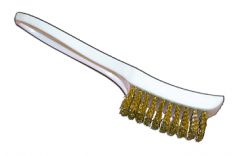 7" BRASS BRUSH with PLASTIC HANDLE