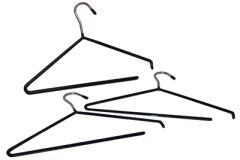 3 PIECE HEAVY DUTY NON-SLIP PVC COATED STEEL HANGER