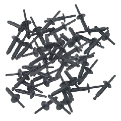 50-PC 15.8MM PLASTIC RIVET PACK