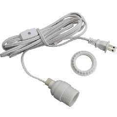 15' LIGHT SOCKET and POWER CORD <br>with ON/OFF SWITCH