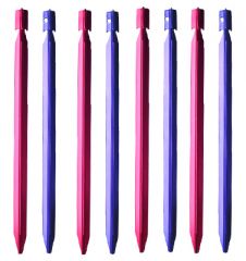 12-PC 9" ALUMINUM TENT STAKE SET