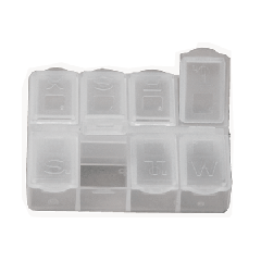 8 COMPARTMENT PLASTIC BOX