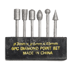 6 PIECE DIAMOND POINT SET